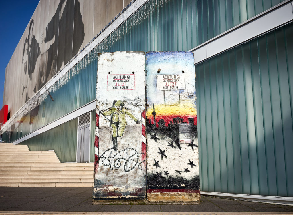 Original Piece Of Berlin Wall In Weimar In East Germany The German Text On It Says Caution You Are Now Leaving West Berlin Image Isramisrael